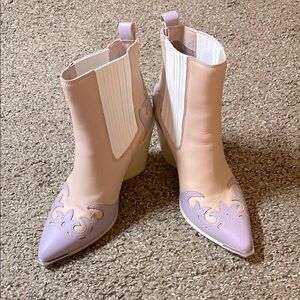 Steve Madden Lavender and Pink Ankle Boots